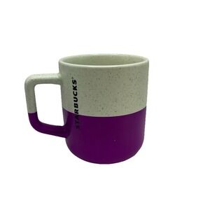 Starbucks Coffee Tea Mug: Purple White‎ Cream 14 Oz. Hot Or Cold